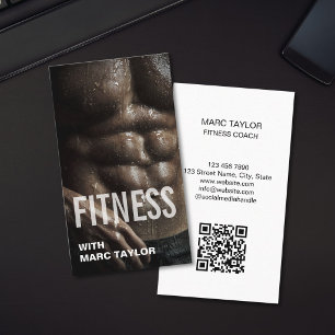 Moderne Manlijke Man Fitness Trainer Coach Visitekaartje