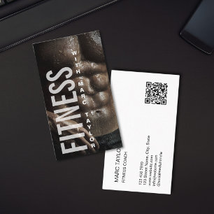 Moderne Manlijke Man Fitness Trainer Coach Visitekaartje