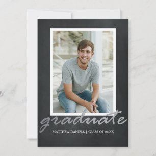 Moderne Mannelijke Foto Lijst Graduation Party Inv Kaart