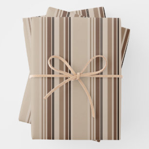 Moderne Mannelijke Neutrale Streep Linnen  Inpakpapier Vel