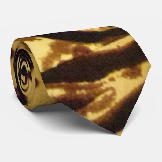 Moderne Mannen met tijger gestreept patroonpatroon Stropdas (Opgerold)