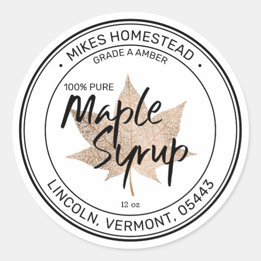 Moderne mannetjesstroop met etiket koper leder (Voorkant)