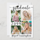 Moderne Manuscript 5 de Collage van de Foto Afstud Aankondiging (Voorkant)
