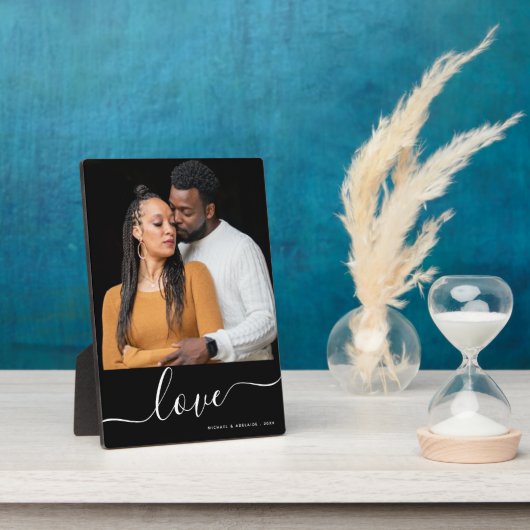 Moderne Manuscript bekleding Personalized Couples  Fotoplaat (Zijkant)