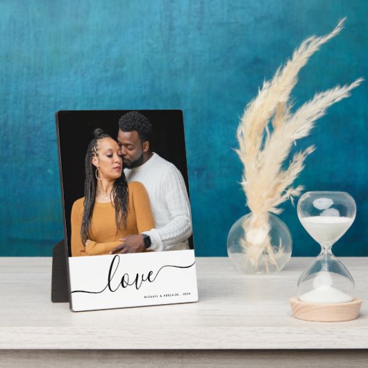 Moderne Manuscript bekleding Personalized Couples  Fotoplaat (Zijkant)