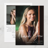 Moderne Manuscript bekleding Twee Afstuderen van d Bedankkaart (Voorkant / Achterkant)