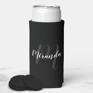 Moderne Manuscript Gepersonaliseerd Monogram en Na