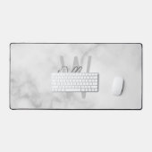 Moderne Manuscript Gepersonaliseerd Monogram en Na Bureaumat (Keyboard & Muis)