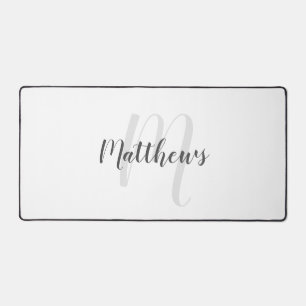 Moderne Manuscript Gepersonaliseerd Monogram en Na Bureaumat