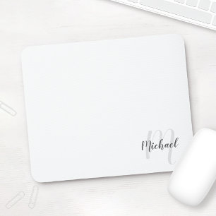 Moderne Manuscript Gepersonaliseerd Monogram en Na Muismat