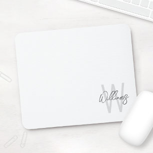 Moderne Manuscript Gepersonaliseerd Monogram en Na Muismat