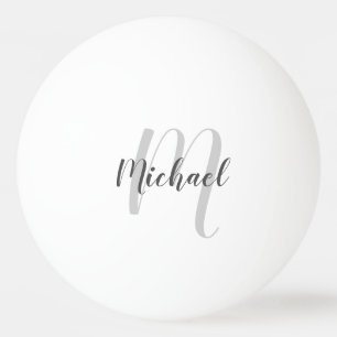 Moderne Manuscript Gepersonaliseerd Monogram en Na Pingpongballen