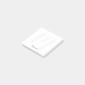 Moderne Manuscript Gepersonaliseerd Monogram en Na Post-it® Notes (Schuin)