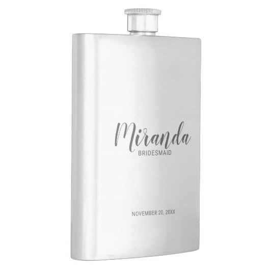 Moderne Manuscript Gepersonaliseerde Bridesmaid Flacon (Rechts)