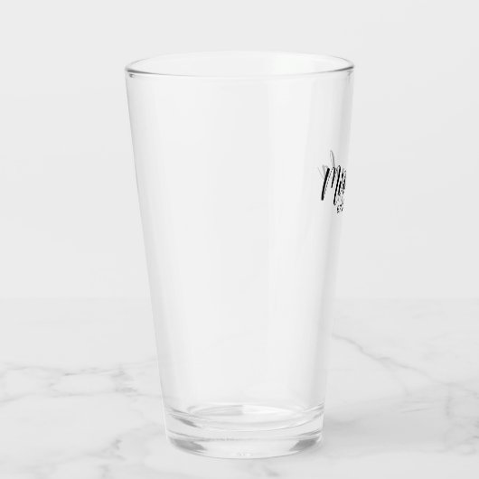 Moderne Manuscript Gepersonaliseerde Bridesmaid Glas (Rechts)