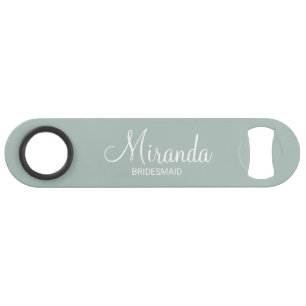 Moderne Manuscript Gepersonaliseerde Bridesmaid Speed Flessenopener