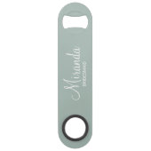 Moderne Manuscript Gepersonaliseerde Bridesmaid Speed Flessenopener (Voorkant)