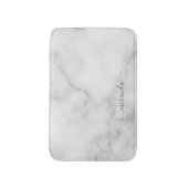 Moderne Manuscript Gepersonaliseerde Naam Witte Ma Badmat (Voorkant Verticaal)