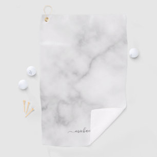 Moderne Manuscript Gepersonaliseerde Naam Witte Ma Golfhanddoek