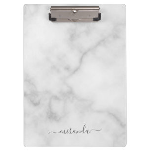Moderne Manuscript Gepersonaliseerde Naam Witte Ma Klembord