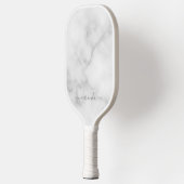 Moderne Manuscript Gepersonaliseerde Naam Witte Ma Pickleball Paddle (Links)