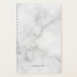 Moderne Manuscript Gepersonaliseerde Naam Witte Ma Planner