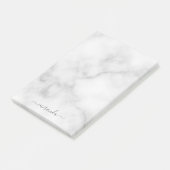 Moderne Manuscript Gepersonaliseerde Naam Witte Ma Post-it® Notes (Schuin)