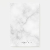 Moderne Manuscript Gepersonaliseerde Naam Witte Ma Post-it® Notes (Voorkant)