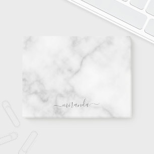Moderne Manuscript Gepersonaliseerde Naam Witte Ma Post-it® Notes
