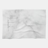 Moderne Manuscript Gepersonaliseerde Naam Witte Ma Theedoek (Horizontaal)