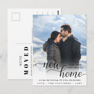 Moderne Manuscript Nieuw Huis voor de Foto van Fee Briefkaart