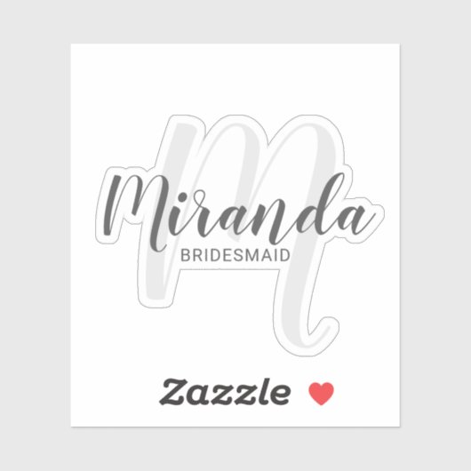Moderne Manuscript Persoonlijke Bridesmaids Sticker (Vel)