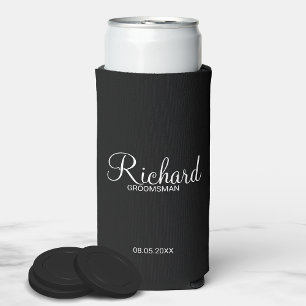 Moderne Manuscript Persoonlijke Groomsman Koelbox