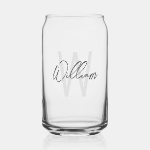 Moderne Manuscript Persoonlijke Groomsmen Blikvorm Glas