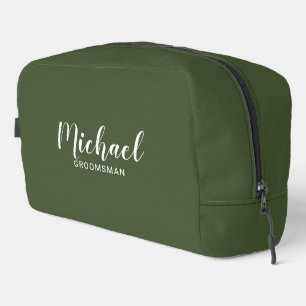 Moderne Manuscript Persoonlijke Groomsmen Toilettasje