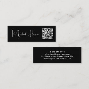 Moderne Manuscript QR Code Professional van de Han Mini Visitekaartje