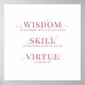 Moderne Manuscript Typografie Motivatie Citaat Pos Poster (Voorkant)