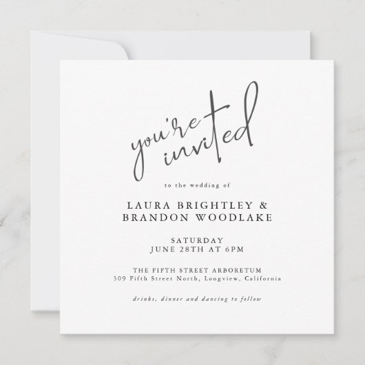 Moderne Manuscript U wordt uitgenodigd voor ons hu Kaart (Voorkant)