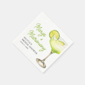 Moderne Margs & Bruiloft Cocktail Bruidsfeestje Servet (Hoek)