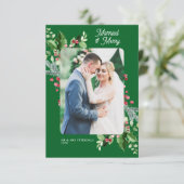 Moderne marié & joyeux faire-part mariage (Debout devant)