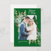 Moderne marié & joyeux faire-part mariage (Devant / Derrière)