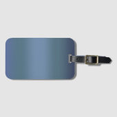 Moderne marine blauw gradiënt Waterverf galaxy rui Bagagelabel (Voorkant (horizontaal))