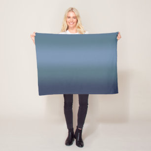 Moderne marine blauw gradiënt Waterverf galaxy rui Fleece Deken