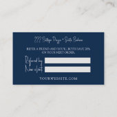 Moderne Marine Bleue Référer une carte de référenc (Dos)