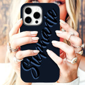 Moderne marine minimalistische scriptnaam Case-Mate iPhone case
