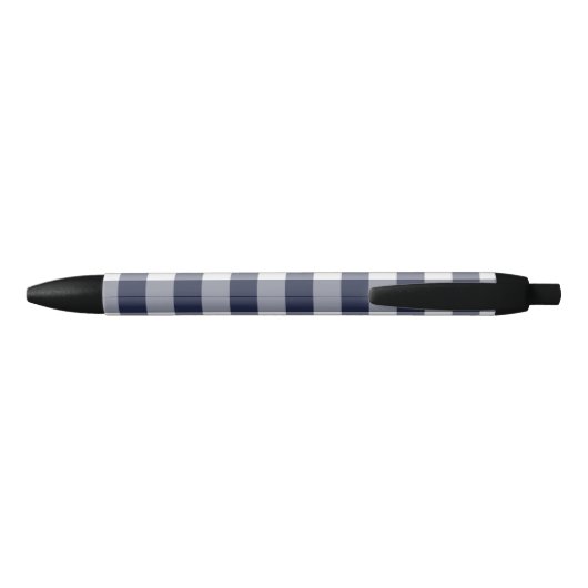 Moderne marine witte buffel check geruite patroon zwarte inkt pen (Achterkant)