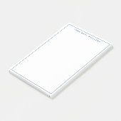 Moderne marineblauw, dun grens post-it® notes (Schuin)