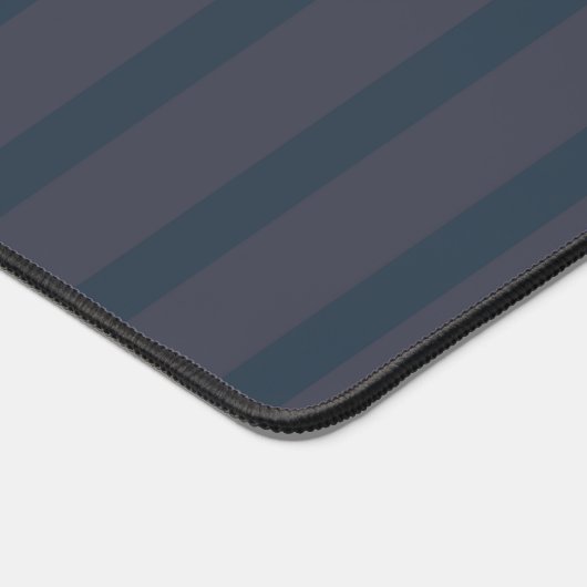 Moderne marineblauw en plum Striped Mousepad Bureaumat (Hoek)