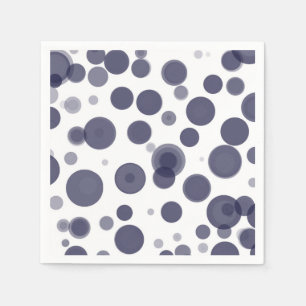 Moderne marineblauw en witte poka dot belle Partij Servet