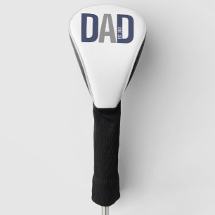 Moderne marineblauw gepersonaliseerd vader opgeric golfheadcover